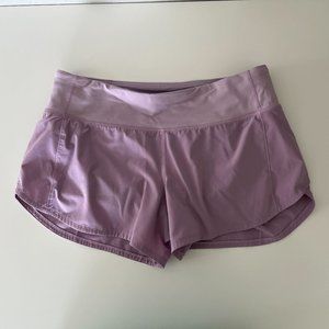 LuluLemon Speed Up Mid-Rise Lined Short 4" Lavender